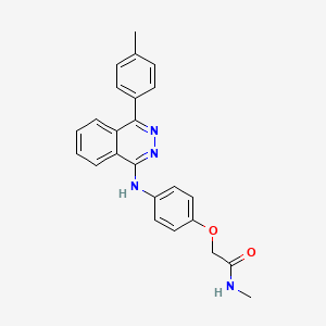 molecular formula C24H22N4O2 B3951912 N-methyl-2-(4-{[4-(4-methylphenyl)phthalazin-1-yl]amino}phenoxy)acetamide 