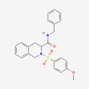 molecular formula C24H24N2O4S B3951987 N-BENZYL-2-(4-METHOXYBENZENESULFONYL)-1,2,3,4-TETRAHYDROISOQUINOLINE-3-CARBOXAMIDE 