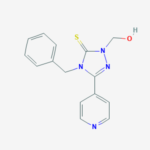 molecular formula C15H14N4OS B395201 4-BENZYL-2-(HYDROXYMETHYL)-5-(4-PYRIDYL)-2,4-DIHYDRO-3H-1,2,4-TRIAZOLE-3-THIONE 