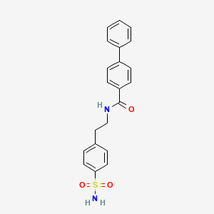 molecular formula C21H20N2O3S B3952020 N-[2-(4-sulfamoylphenyl)ethyl]-[1,1'-biphenyl]-4-carboxamide 