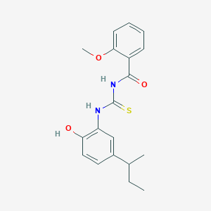 molecular formula C19H22N2O3S B3952037 N-{[5-(butan-2-yl)-2-hydroxyphenyl]carbamothioyl}-2-methoxybenzamide 