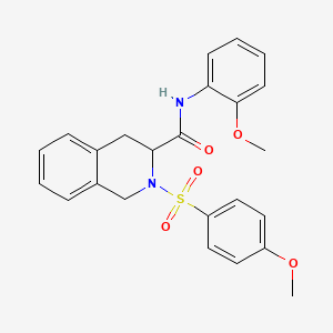 molecular formula C24H24N2O5S B3952049 N-(2-methoxyphenyl)-2-(4-methoxyphenyl)sulfonyl-3,4-dihydro-1H-isoquinoline-3-carboxamide 