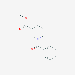 molecular formula C16H21NO3 B3952063 Ethyl 1-(3-methylbenzoyl)piperidine-3-carboxylate 