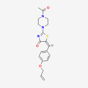 molecular formula C19H21N3O3S B3952136 Thiazol-4-one, 2-(4-acetylpiperazin-1-yl)-5-(4-allyloxybenzylidene)- 