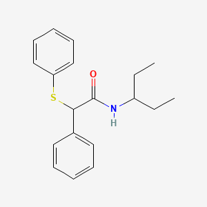 molecular formula C19H23NOS B3952138 N-(pentan-3-yl)-2-phenyl-2-(phenylsulfanyl)acetamide 