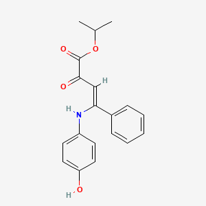 molecular formula C19H19NO4 B3952197 propan-2-yl (3Z)-4-[(4-hydroxyphenyl)amino]-2-oxo-4-phenylbut-3-enoate 