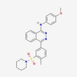 molecular formula C27H28N4O3S B3952250 N-(4-methoxyphenyl)-4-[4-methyl-3-(piperidin-1-ylsulfonyl)phenyl]phthalazin-1-amine 