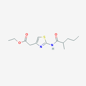 molecular formula C13H20N2O3S B3952366 Ethyl 2-[2-(2-methylpentanoylamino)-1,3-thiazol-4-yl]acetate 