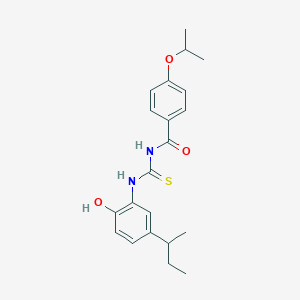 molecular formula C21H26N2O3S B3952387 N-[(5-butan-2-yl-2-hydroxyphenyl)carbamothioyl]-4-propan-2-yloxybenzamide 