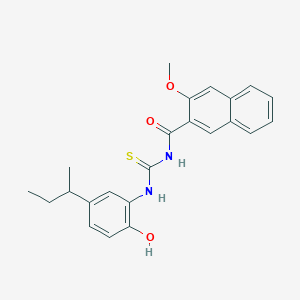 molecular formula C23H24N2O3S B3952401 N-{[5-(butan-2-yl)-2-hydroxyphenyl]carbamothioyl}-3-methoxynaphthalene-2-carboxamide 