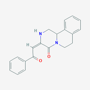 molecular formula C20H18N2O2 B395244 (3E)-3-(2-OXO-2-PHENYLETHYLIDENE)-1H,2H,3H,4H,6H,7H,11BH-PYRAZINO[2,1-A]ISOQUINOLIN-4-ONE 