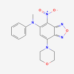 molecular formula C17H17N5O4 B3952582 N-Methyl-7-(morpholin-4-YL)-4-nitro-N-phenyl-2,1,3-benzoxadiazol-5-amine 
