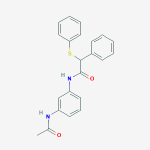 molecular formula C22H20N2O2S B3952590 N-[3-(acetylamino)phenyl]-2-phenyl-2-(phenylsulfanyl)acetamide 