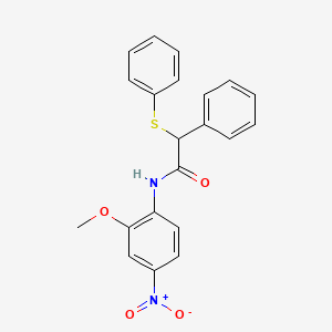 molecular formula C21H18N2O4S B3952591 N-(2-methoxy-4-nitrophenyl)-2-phenyl-2-(phenylsulfanyl)acetamide 