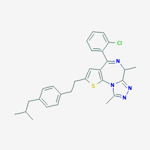 molecular formula C28H29ClN4S B039527 Israpafant CAS No. 117279-73-9