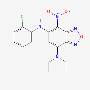 molecular formula C16H16ClN5O3 B3953011 N6-(2-CHLOROPHENYL)-N4,N4-DIETHYL-7-NITRO-2,1,3-BENZOXADIAZOLE-4,6-DIAMINE 