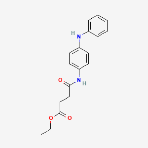 molecular formula C18H20N2O3 B3953034 Ethyl 4-oxo-4-{[4-(phenylamino)phenyl]amino}butanoate 
