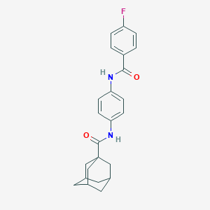 molecular formula C24H25FN2O2 B395309 N-[4-(4-FLUOROBENZAMIDO)PHENYL]ADAMANTANE-1-CARBOXAMIDE 