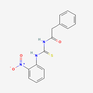 molecular formula C15H13N3O3S B3953210 N-[(2-nitrophenyl)carbamothioyl]-2-phenylacetamide 