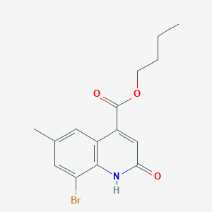 molecular formula C15H16BrNO3 B3953233 butyl 8-bromo-6-methyl-2-oxo-1H-quinoline-4-carboxylate 