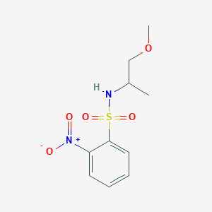 molecular formula C10H14N2O5S B3953396 N-(1-methoxypropan-2-yl)-2-nitrobenzenesulfonamide 