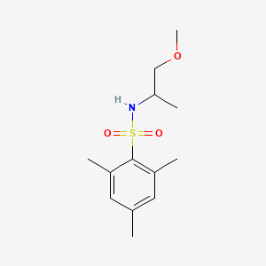 molecular formula C13H21NO3S B3953538 N-(1-methoxypropan-2-yl)-2,4,6-trimethylbenzenesulfonamide 