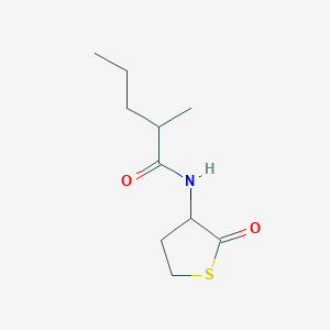 molecular formula C10H17NO2S B3953631 2-methyl-N-(2-oxotetrahydrothiophen-3-yl)pentanamide 