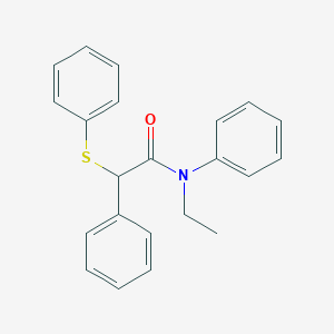 molecular formula C22H21NOS B3953677 N-ethyl-N,2-diphenyl-2-(phenylsulfanyl)acetamide 