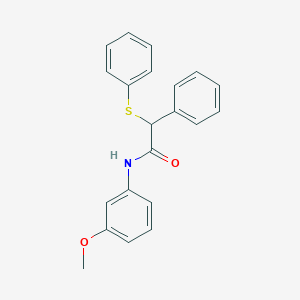 molecular formula C21H19NO2S B3953686 N-(3-methoxyphenyl)-2-phenyl-2-(phenylsulfanyl)acetamide 