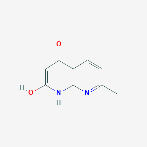 molecular formula C9H8N2O2 B039539 4-hydroxy-7-methyl-1,8-naphthyridin-2(1H)-one CAS No. 120537-66-8