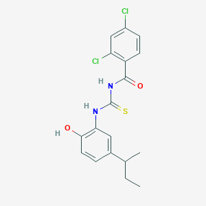 molecular formula C18H18Cl2N2O2S B3954005 N-{[5-(butan-2-yl)-2-hydroxyphenyl]carbamothioyl}-2,4-dichlorobenzamide 