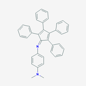 molecular formula C37H30N2 B395403 N(1),N(1)-DIMETHYL-N(4)-(2,3,4,5-TETRAPHENYL-2,4-CYCLOPENTADIEN-1-YLIDENE)-1,4-BENZENEDIAMINE 
