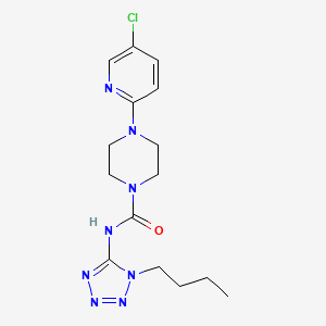 molecular formula C15H21ClN8O B3954049 N-(1-butyltetrazol-5-yl)-4-(5-chloropyridin-2-yl)piperazine-1-carboxamide 