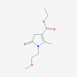molecular formula C11H17NO4 B3954176 ethyl 1-(2-methoxyethyl)-5-methyl-2-oxo-3H-pyrrole-4-carboxylate 