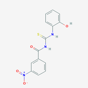 molecular formula C14H11N3O4S B3954188 N-[(2-hydroxyphenyl)carbamothioyl]-3-nitrobenzamide 