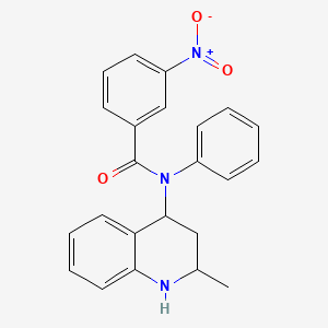molecular formula C23H21N3O3 B3954199 N-(2-methyl-1,2,3,4-tetrahydroquinolin-4-yl)-3-nitro-N-phenylbenzamide 