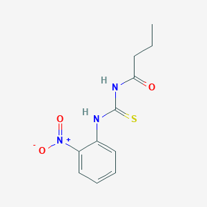 molecular formula C11H13N3O3S B3954212 N-[(2-nitrophenyl)carbamothioyl]butanamide 