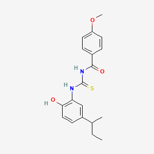 molecular formula C19H22N2O3S B3954368 N-{[5-(butan-2-yl)-2-hydroxyphenyl]carbamothioyl}-4-methoxybenzamide 