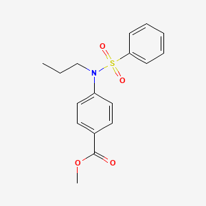 molecular formula C17H19NO4S B3954453 Methyl 4-(N-propylbenzenesulfonamido)benzoate 
