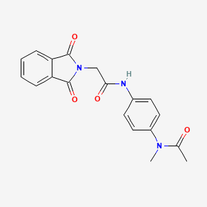 molecular formula C19H17N3O4 B3954522 N-{4-[2-(1,3-DIOXO-2,3-DIHYDRO-1H-ISOINDOL-2-YL)ACETAMIDO]PHENYL}-N-METHYLACETAMIDE 