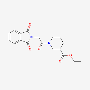 molecular formula C18H20N2O5 B3954537 ethyl 1-[2-(1,3-dioxo-2,3-dihydro-1H-isoindol-2-yl)acetyl]piperidine-3-carboxylate 