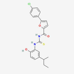 molecular formula C22H21ClN2O3S B3954563 N-{[5-(butan-2-yl)-2-hydroxyphenyl]carbamothioyl}-5-(4-chlorophenyl)furan-2-carboxamide 