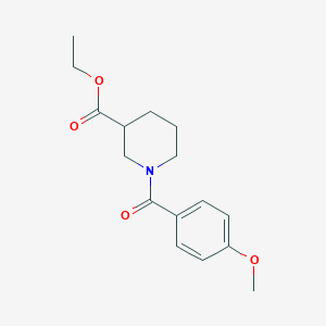 molecular formula C16H21NO4 B3954574 Ethyl 1-(4-methoxybenzoyl)piperidine-3-carboxylate 
