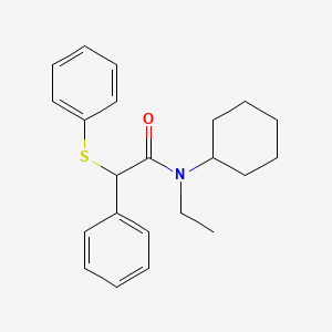 molecular formula C22H27NOS B3954596 N-cyclohexyl-N-ethyl-2-phenyl-2-(phenylsulfanyl)acetamide 