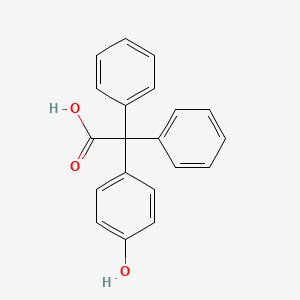 molecular formula C20H16O3 B3954633 2-(4-hydroxyphenyl)-2,2-diphenylacetic acid 