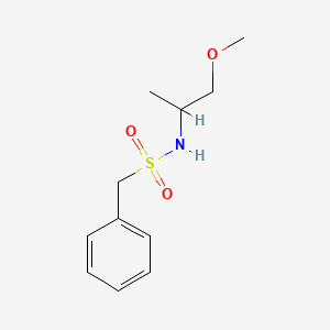 molecular formula C11H17NO3S B3954653 N-(1-methoxypropan-2-yl)-1-phenylmethanesulfonamide 