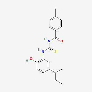 molecular formula C19H22N2O2S B3954654 N-{[5-(butan-2-yl)-2-hydroxyphenyl]carbamothioyl}-4-methylbenzamide 