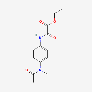 molecular formula C13H16N2O4 B3954663 ETHYL {[4-(N-METHYLACETAMIDO)PHENYL]CARBAMOYL}FORMATE 