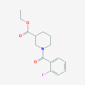 molecular formula C15H18INO3 B3954676 Ethyl 1-(2-iodobenzoyl)piperidine-3-carboxylate 