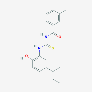 molecular formula C19H22N2O2S B3954715 N-{[5-(butan-2-yl)-2-hydroxyphenyl]carbamothioyl}-3-methylbenzamide 